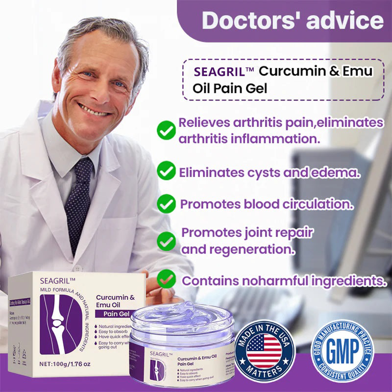SEAGRIL™ Curcumin & Emu Oil Pain Gel – 🏥Backed by US Osteopathic Experts