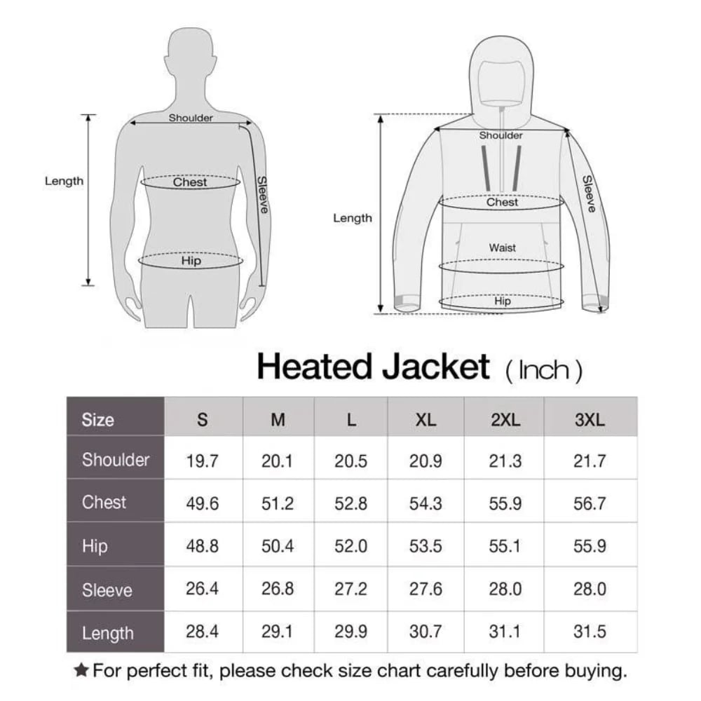 [⚡Flash Sale] Cold Weather Heated Jacket for Men: Waterproof Duck Hunting Coat with Fleece Lining | The Ultimate Battery Heated Apparel