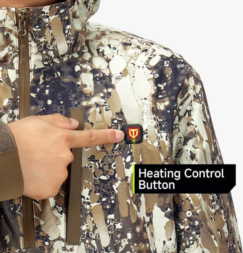 [⚡Flash Sale] Cold Weather Heated Jacket for Men: Waterproof Duck Hunting Coat with Fleece Lining | The Ultimate Battery Heated Apparel
