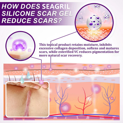 SEAGRIL™ Scar Gel –  Clinically Proven Formula to Soften, Flatten & Fade Scars from Surgery, Acne, Burns, and Keloids