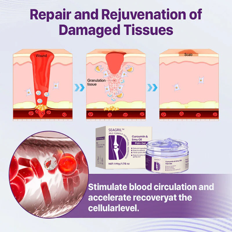SEAGRIL™ Curcumin & Emu Oil Pain Gel – 🏥Backed by US Osteopathic Experts