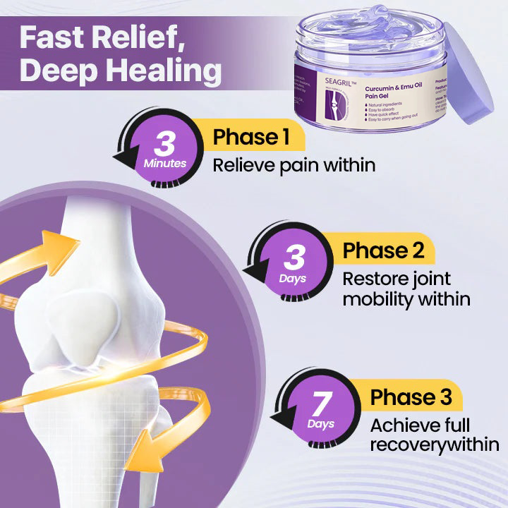 SEAGRIL™ Curcumin & Emu Oil Pain Gel – 🏥Backed by US Osteopathic Experts