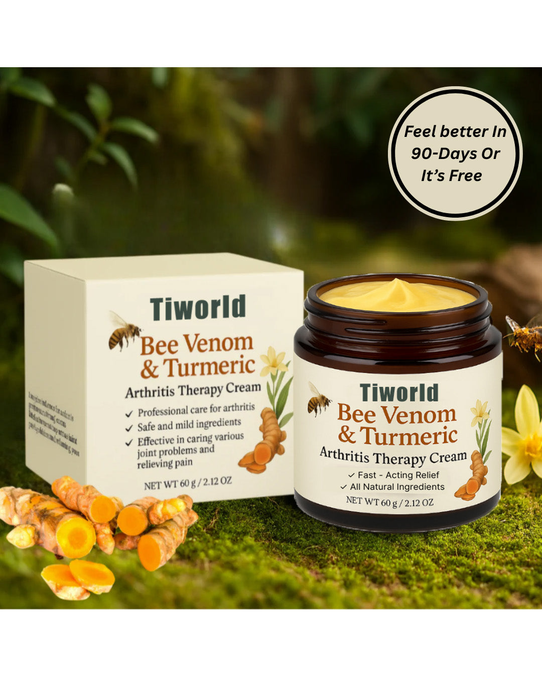 Tiworld Bee Venom & Turmeric Arthritis Therapy Cream