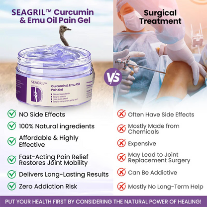SEAGRIL™ Curcumin & Emu Oil Pain Gel – 🏥Backed by US Osteopathic Experts