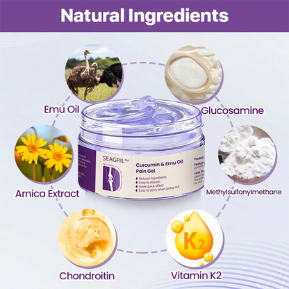 SEAGRIL™ Curcumin & Emu Oil Pain Gel – 🏥Backed by US Osteopathic Experts