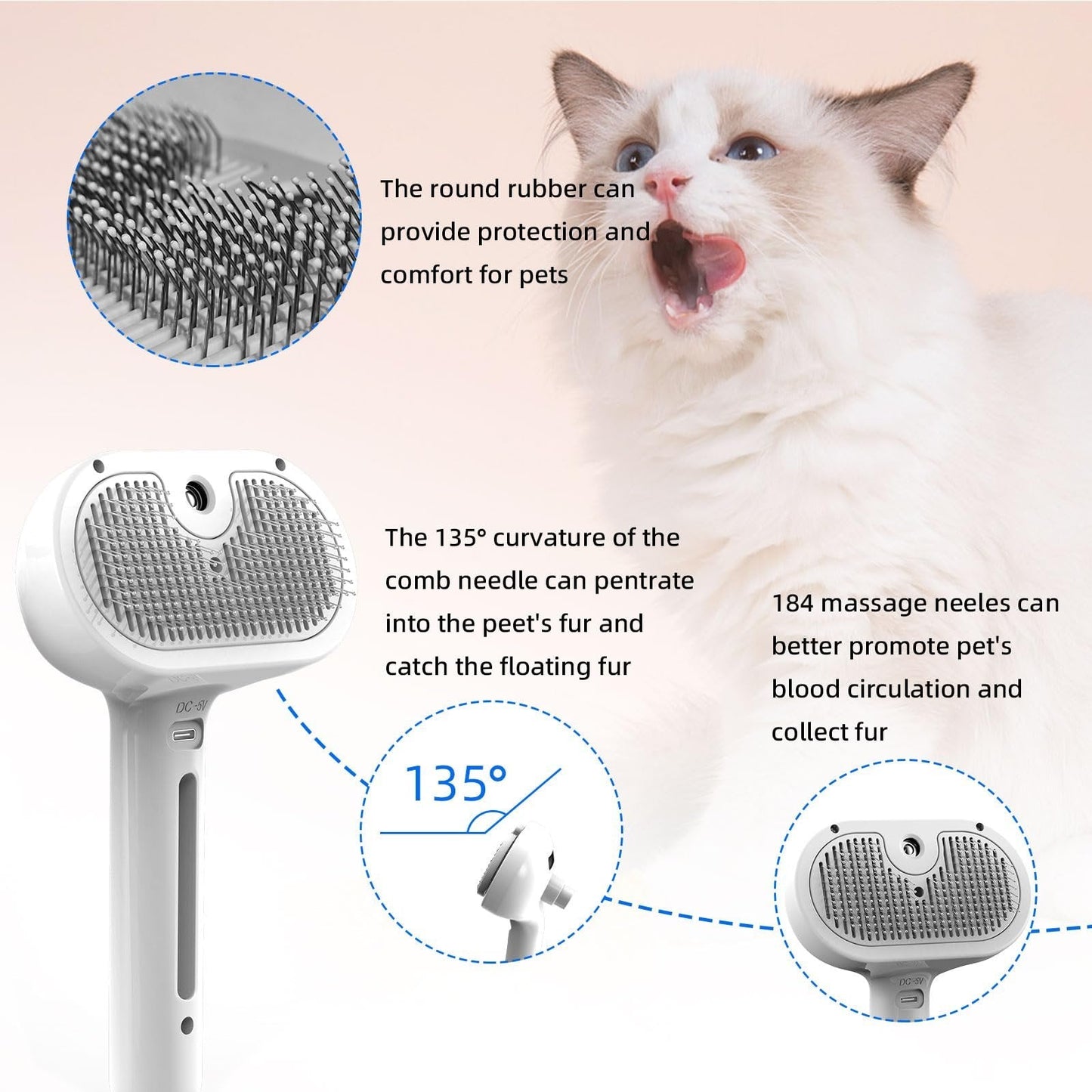 🐶Pet Spray Hair Removal Comb🐶