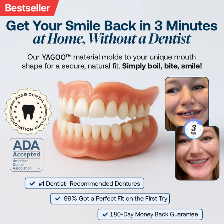 🌎Ends Today: 70% OFF! ⏰Yagoo™ Medical Full Denture with Strong Suctiond🦷Obtain American Dental Association (ADA) Certification